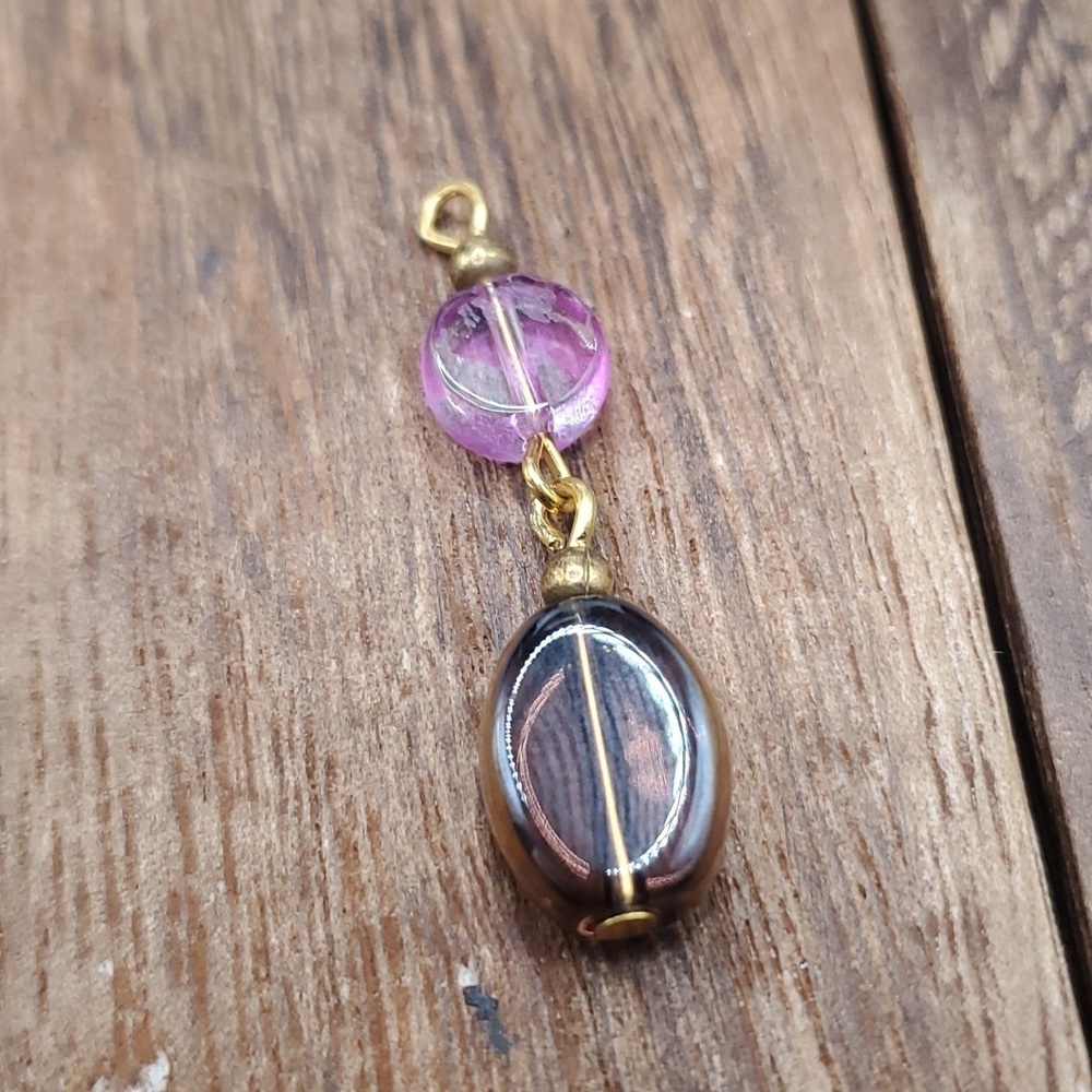 Artisan glass lavendar lilac pendant